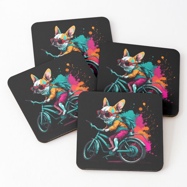 Item preview, Bulldog dog on a bike designed and sold by Furrifico.