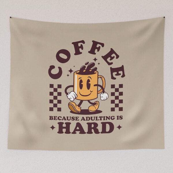 Item preview, COFFEE BECAUSE ADULTING IS HARD - Mug of Coffee  designed and sold by Darling DeDe.