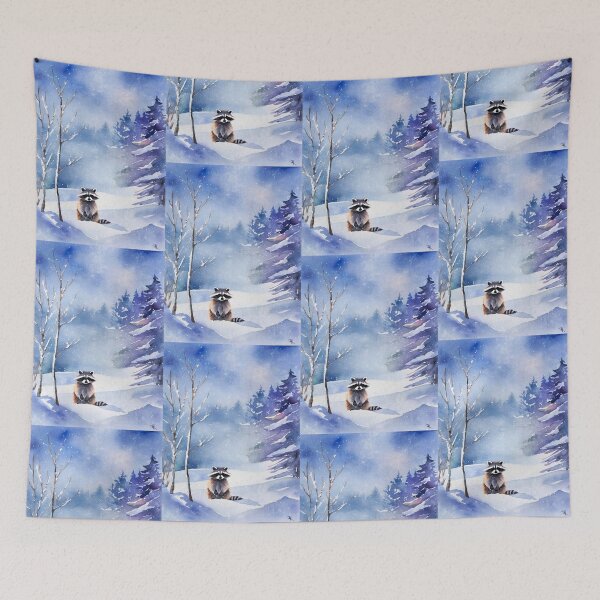 Item preview, Raccoon in the Snow designed and sold by Ravenbluff.