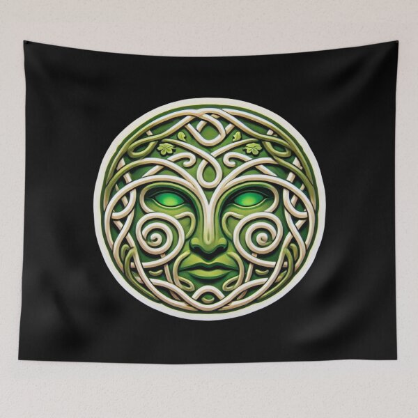 Item preview, Celtic Greenman Print designed and sold by PinUpPizzazz.