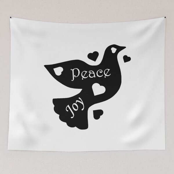 Item preview, The Dove Of Peace Joy And Love - v2 - black for light backgrounds designed and sold by MultimediaSusan.
