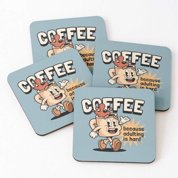 Item preview, COFFEE BECAUSE ADULTING IS HARD - Funny Gift Expresso Latte designed and sold by Darling DeDe.