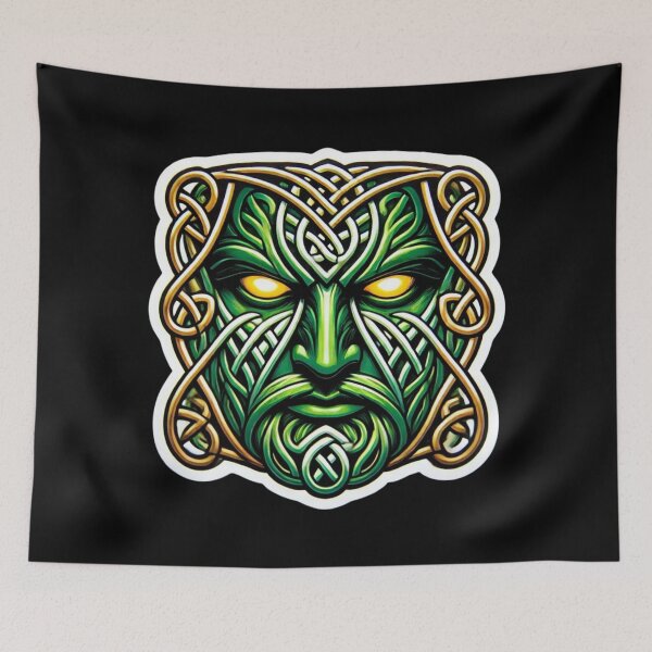Item preview, Celtic Greenman Print designed and sold by PinUpPizzazz.