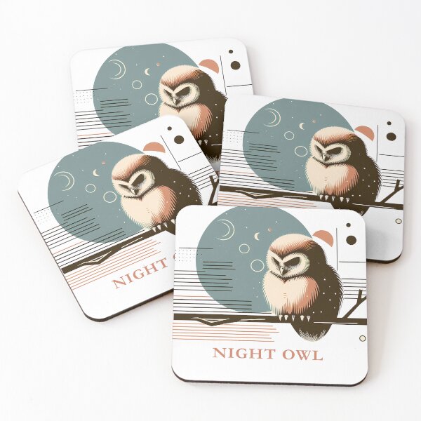 Item preview, Night Owl on a branch - Vintage Illustration designed and sold by posterflunz.