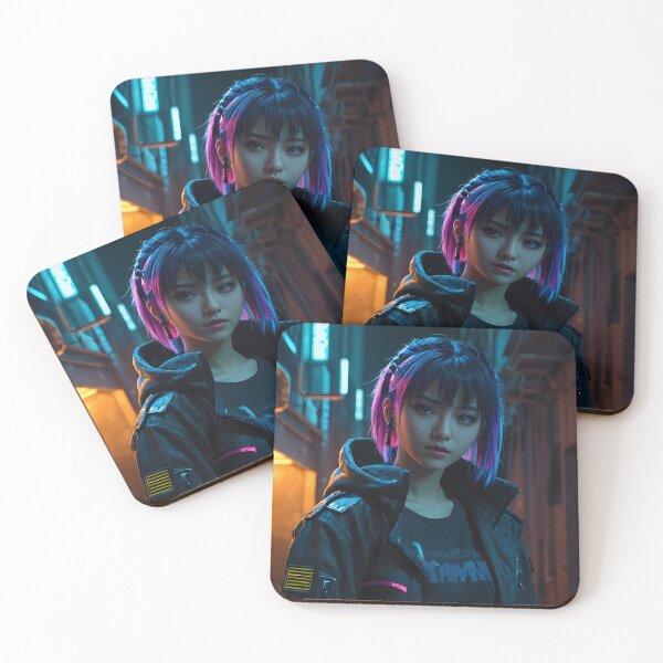 Item preview, Girl in a Dark Cyberpunk Street designed and sold by papi1998.