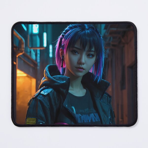 Item preview, Girl in a Dark Cyberpunk Street designed and sold by papi1998.