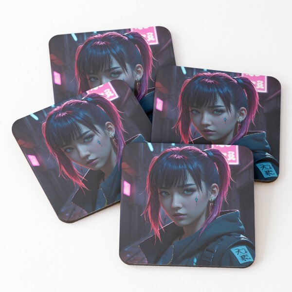 Item preview, Girl in a Dark Cyberpunk Street designed and sold by papi1998.