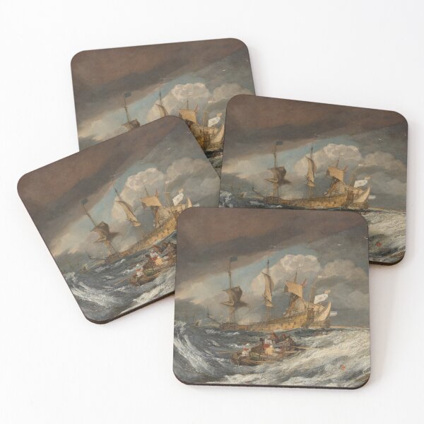Item preview, Boats Carrying Out Anchors to the Dutch Men of War designed and sold by SB Design.