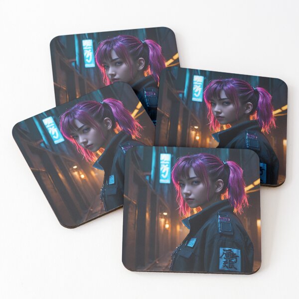 Item preview, Girl in a Dark Cyberpunk Street designed and sold by papi1998.