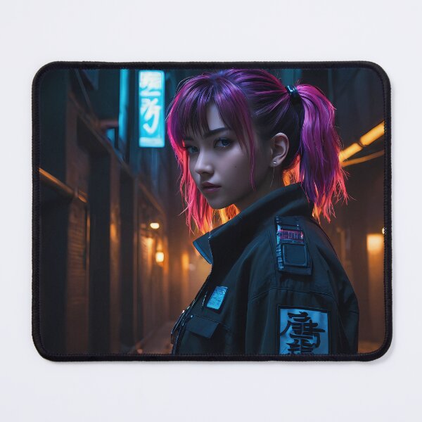 Item preview, Girl in a Dark Cyberpunk Street designed and sold by papi1998.