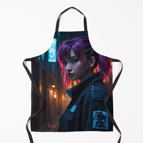 Item preview, Girl in a Dark Cyberpunk Street designed and sold by papi1998.