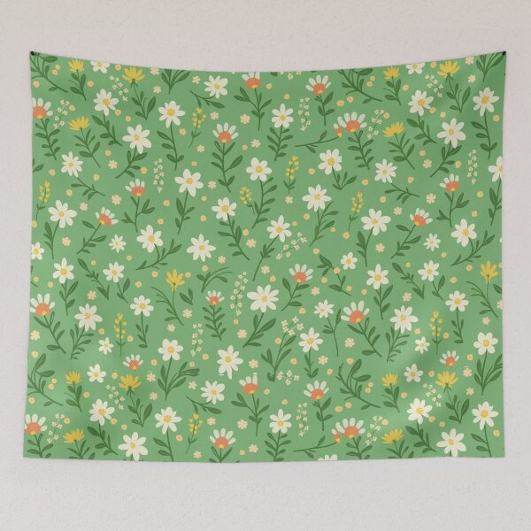Item preview, Lovely Green Flower Patterns  designed and sold by aqua1001.