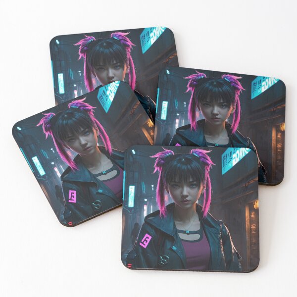 Item preview, Girl in a Dark Cyberpunk Street designed and sold by papi1998.