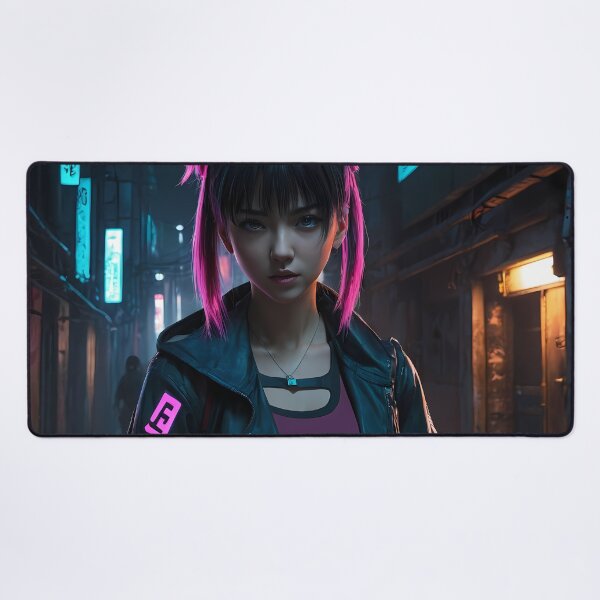Item preview, Girl in a Dark Cyberpunk Street designed and sold by papi1998.