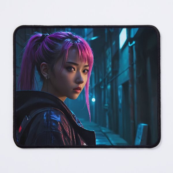 Item preview, Girl in a Dark Cyberpunk Street designed and sold by papi1998.