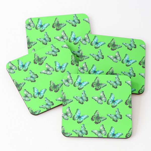 Item preview, Green lime and greenish mint butterflies seamless pattern design pack designed and sold by AlchemyColor.