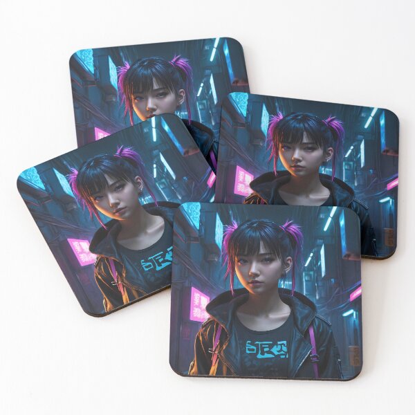 Item preview, Girl in a Dark Cyberpunk Street designed and sold by papi1998.
