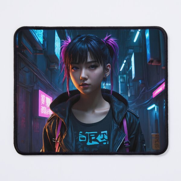 Item preview, Girl in a Dark Cyberpunk Street designed and sold by papi1998.