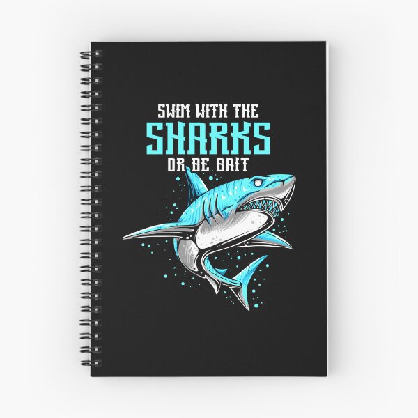 Item preview, SWIM WITH THE SHARKS OR BE BAIT - Fierce Fish - Ocean designed and sold by Darling DeDe.