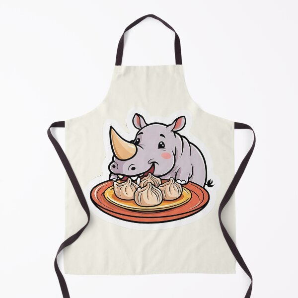 Item preview, Rhinoceros eating Dumplings - Gobble Gala designed and sold by Kids GobbleGala.