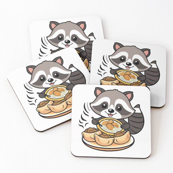 Item preview, Raccoon eating Dumplings - Gobble Gala designed and sold by Kids GobbleGala.