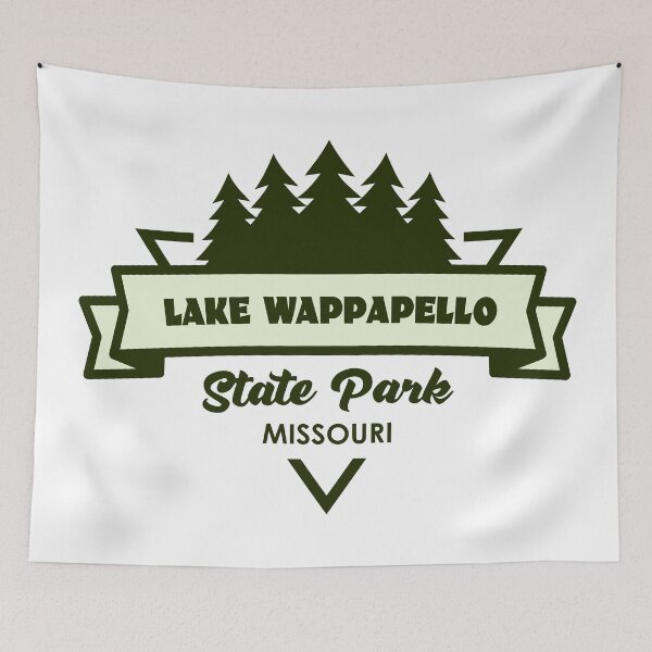 Item preview, Lake Wappapello State Park Missouri Trees And Ribbon designed and sold by bivenart.