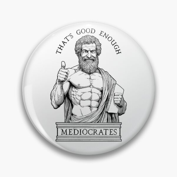 Item preview, Mediocrates Funny Philosophy Socrates Philosopher Pun Quote designed and sold by GrandeDuc.
