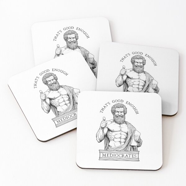 Item preview, Mediocrates Funny Philosophy Socrates Philosopher Pun Quote designed and sold by GrandeDuc.