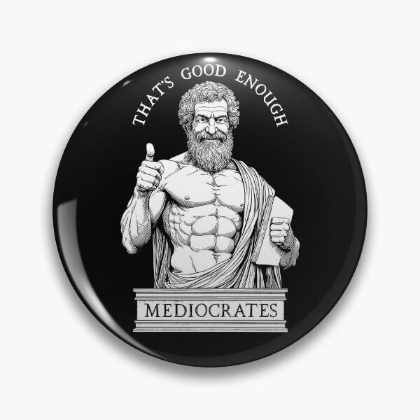 Item preview, Mediocrates Funny Philosophy Socrates Philosopher Pun Quote designed and sold by GrandeDuc.