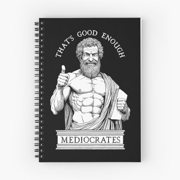 Item preview, Mediocrates Funny Philosophy Socrates Philosopher Pun Quote designed and sold by GrandeDuc.