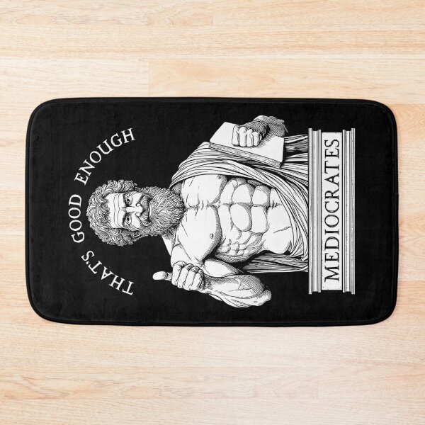 Item preview, Mediocrates Funny Philosophy Socrates Philosopher Pun Quote designed and sold by GrandeDuc.