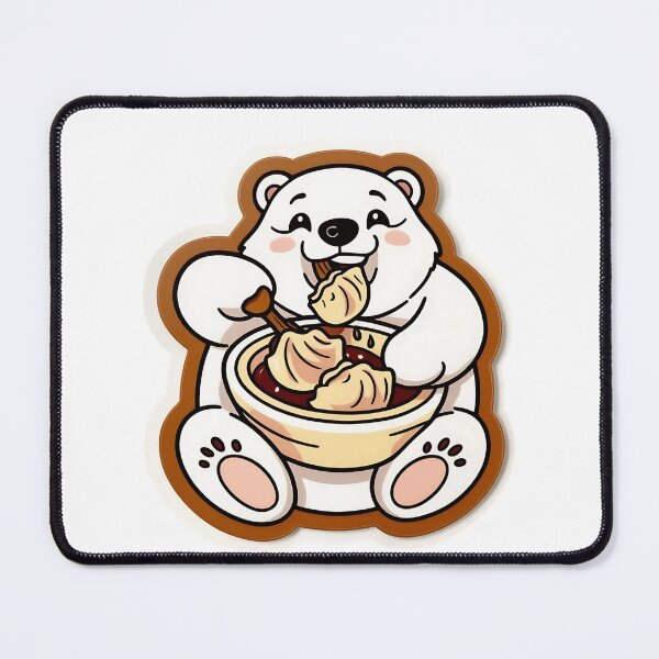 Item preview, Polar Bear eating Dumplings - Gobble Gala designed and sold by Kids GobbleGala.