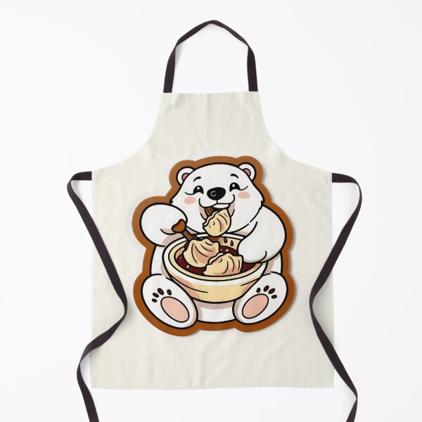 Item preview, Polar Bear eating Dumplings - Gobble Gala designed and sold by Kids GobbleGala.