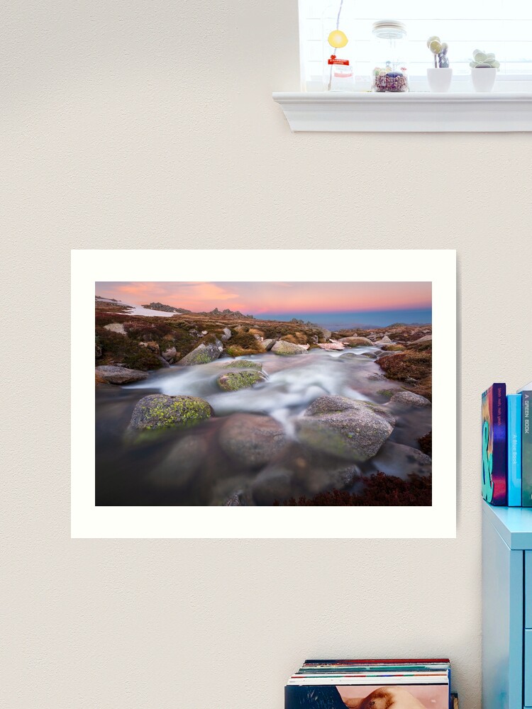 Thumbnail 2 of 3, Art Print, Mountain Stream, Kosciuszko National Park, Australia designed and sold by Chockstone.