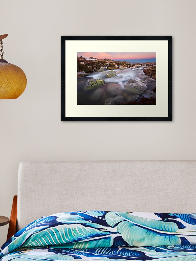Thumbnail 2 of 7, Framed Art Print, Mountain Stream, Kosciuszko National Park, Australia designed and sold by Chockstone.