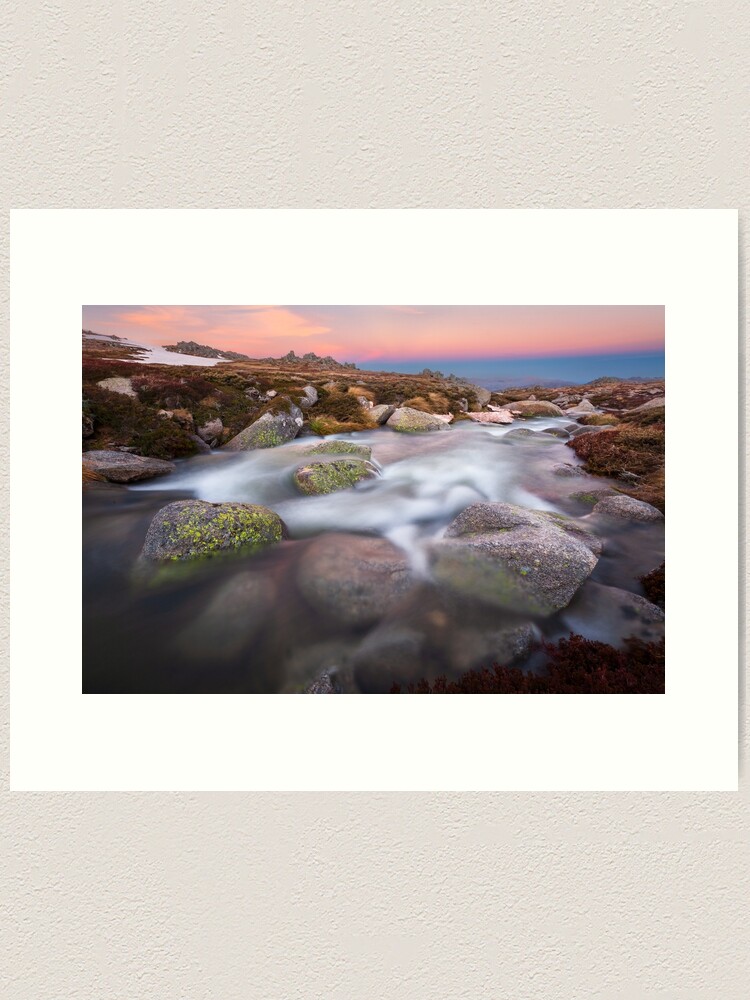 Thumbnail 1 of 3, Art Print, Mountain Stream, Kosciuszko National Park, Australia designed and sold by Chockstone.
