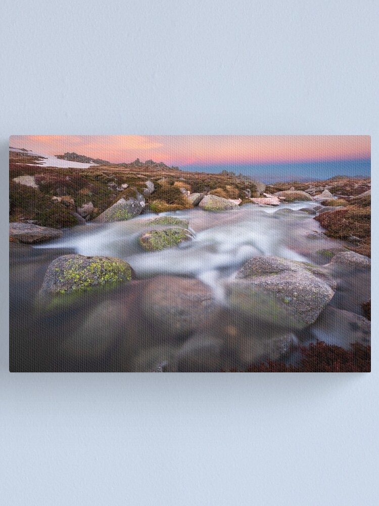 Thumbnail 1 of 3, Canvas Print, Mountain Stream, Kosciuszko National Park, Australia designed and sold by Chockstone.