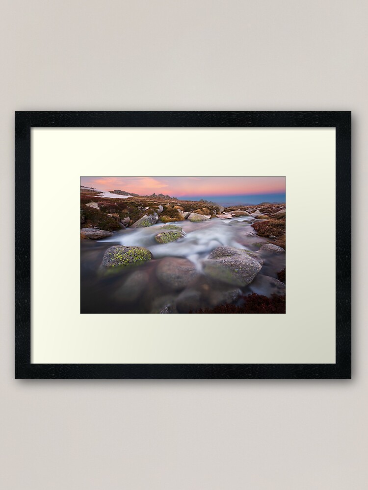 Thumbnail 1 of 7, Framed Art Print, Mountain Stream, Kosciuszko National Park, Australia designed and sold by Chockstone.