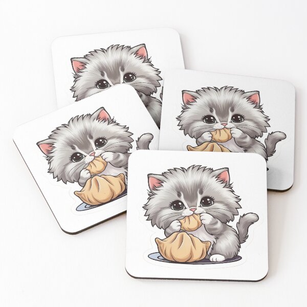Item preview, Persian of Pig eating dumplings - Gobble Gala designed and sold by Kids GobbleGala.