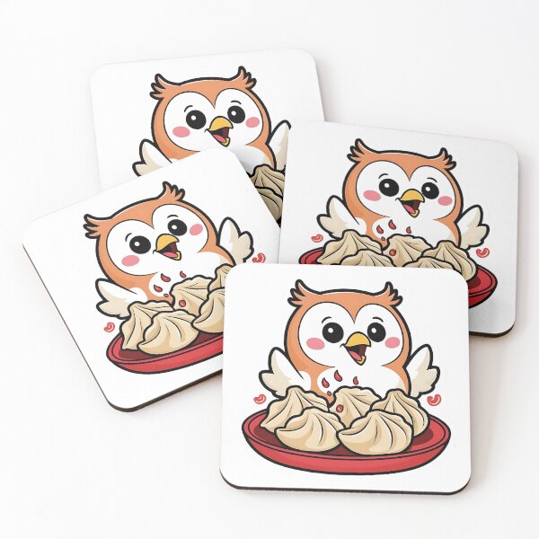 Item preview, Owl eating dumplings - Gobble Gala designed and sold by Kids GobbleGala.