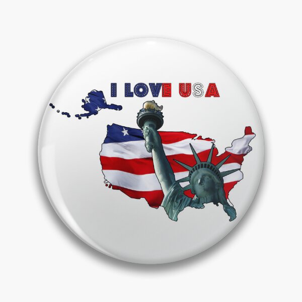 Item preview, I love USA map and statue designed and sold by ilmagatPSCS2.