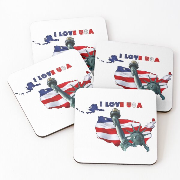 Item preview, I love USA map and statue designed and sold by ilmagatPSCS2.