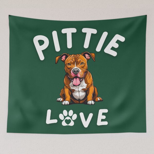 Item preview, Pittie Love Cartoon Design for Pitbull Fans designed and sold by Fredster1966.