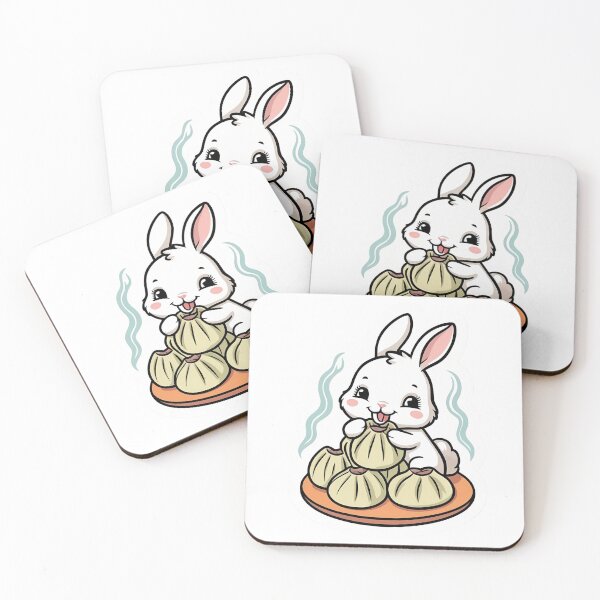Item preview, Rabbit eating dumplings - Gobble Gala designed and sold by Kids GobbleGala.