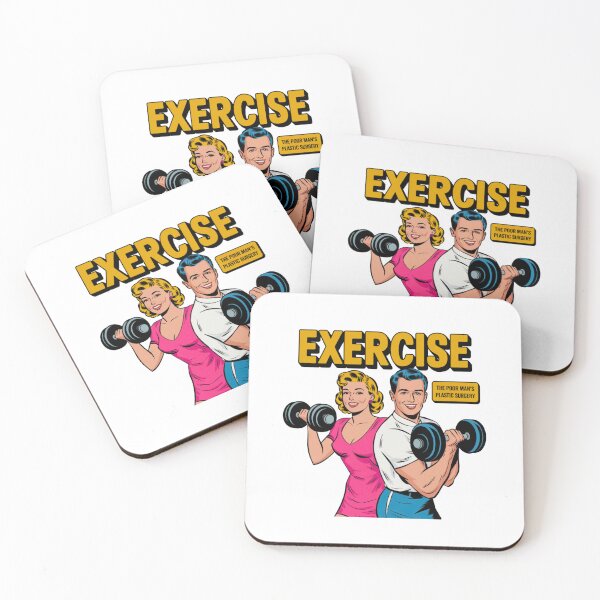 Item preview, Exercise, a poor man's plastic surgery, fitness, funnyfits70, Humor, Funny, retro, vintages, funny quotes, animal humor, designed and sold by FunnyFits70.