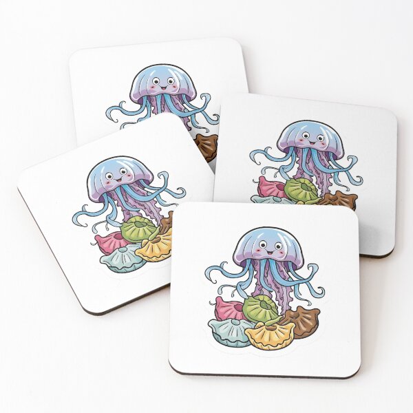 Item preview, Jellyfish eating dumplings - Gobble Gala designed and sold by Kids GobbleGala.