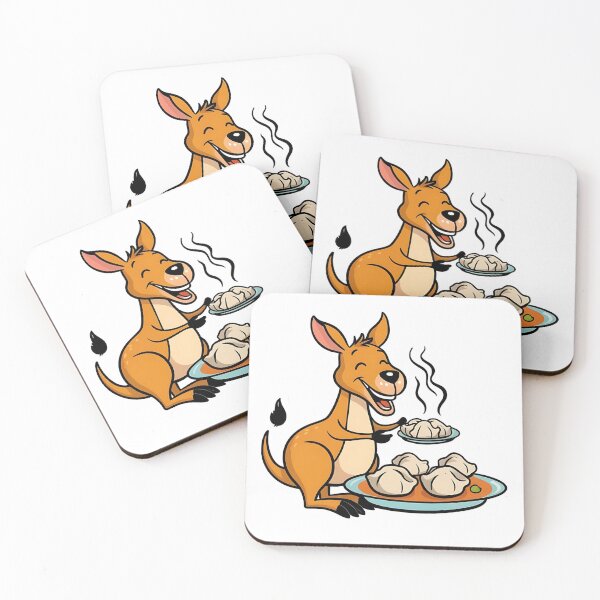 Item preview, Kangaroo eating dumplings - Gobble Gala designed and sold by Kids GobbleGala.
