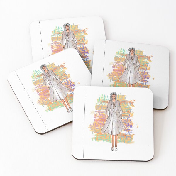 Item preview, Fashion illustration women brown dress with long hair  designed and sold by tenkenryujin.