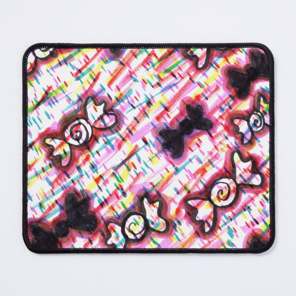 Item preview, Sprinkle Cake Kawaii Pastel Goth Black Bow  Rainbow Candy Design designed and sold by RainbowDoveShop.
