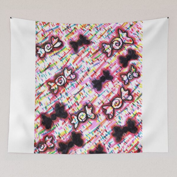 Item preview, Sprinkle Cake Kawaii Pastel Goth Black Bow  Rainbow Candy Design designed and sold by RainbowDoveShop.